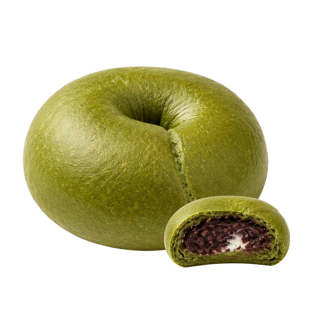 Matcha Red Bean Bagel 抹茶红豆