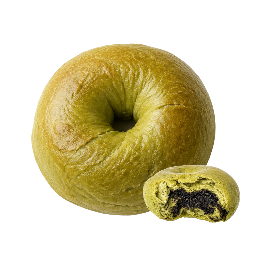 Matcha Sesame Bagel 抹茶黑芝麻贝果